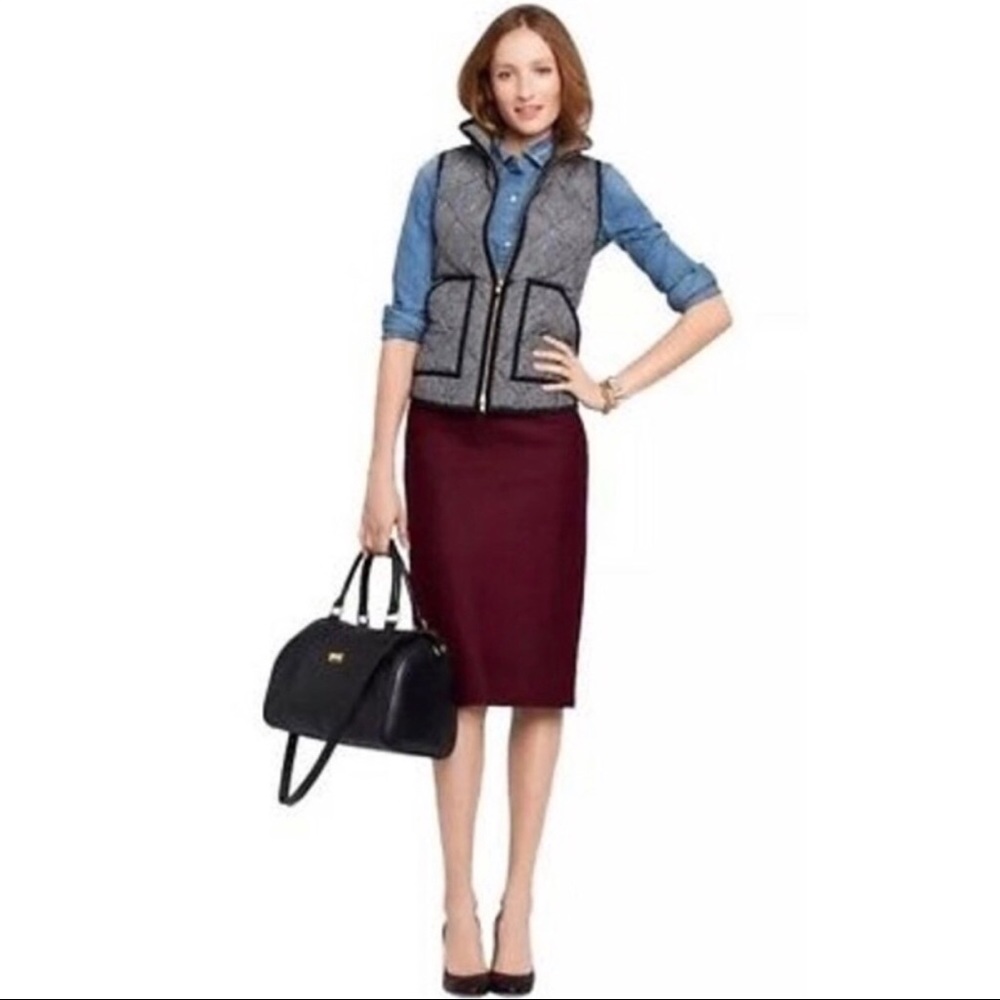J. Crew No 2 Pencil Skirt Wool